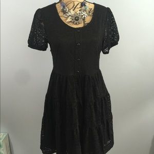 Meanor NEW black lace dress size large
